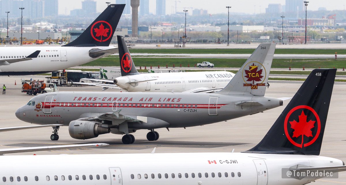 TomPodolec's tweet photo. PHOTO Air Canada #AC266 in Trans-Canada Air Lines livery taxiing to their gate in Toronto after arriving from Winnipeg.
C-FZUH / 264 Airbus A319 https://t.co/mAmqqMHw8G