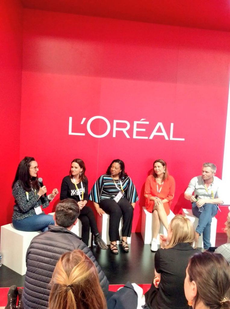 purplehat's tweet photo. So proud to be part of this panel #loreal How women in technology will change the world." 
@carolinecodsi @Tech__Talks @CJohnsonNASA @AyumiMooreAoki  @WomenInTechOrg @purplehat 
#VivaTech #WITChallenge https://t.co/W9LkHrynSR