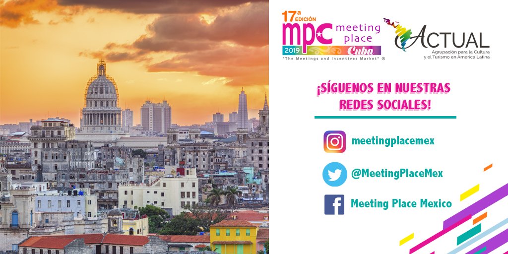 MeetingPlaceMex's tweet photo. ¡Síguenos en nuestras redes sociales! 🙌🏻
No te pierdas de todo el contenido que tenemos para ti 📣
#MPCuba #Actual #MPC2019 https://t.co/VXio6sU8yw