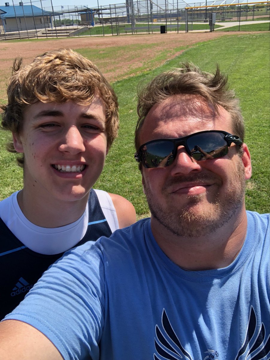 Congrats to ⁦@tjaden_31_trace⁩ on his 2nd place finish with a 178’5” throw in javelin.  #prsselfie #statequalifier
