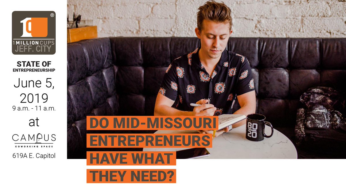 Save the Date! We're hosting a forum on June 5 about #MidMo #entrepreneurship. Regular 1MC time, always free coffee. ☕️