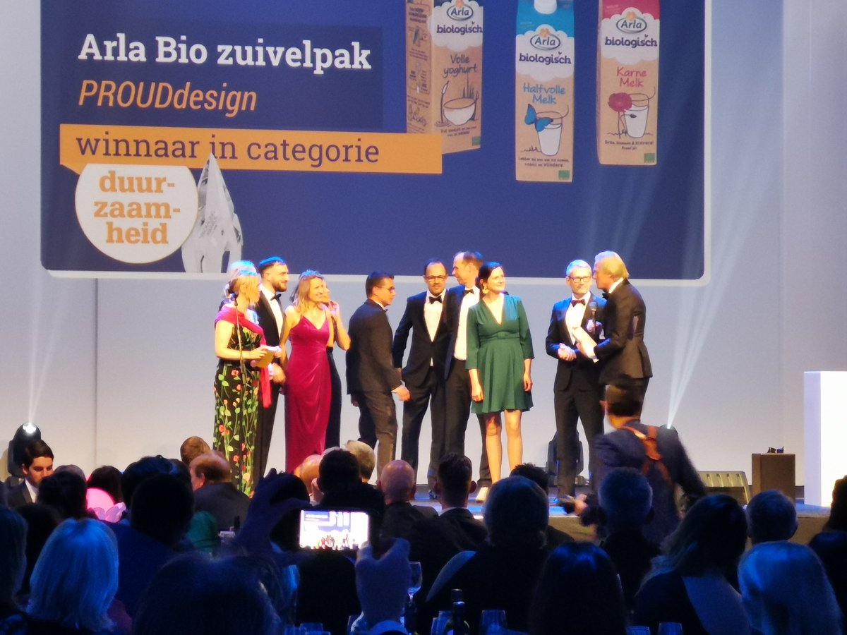 Arla bio, een verpakkingsontwerp van <a href="/PROUDdesign/">PROUDdesign</a> wint in de categorie duurzaam #nlpackagingawards #design #duurzaamheid