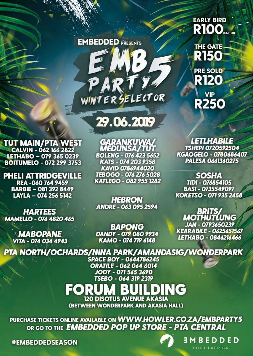 Frequencies_SA's tweet photo. @EMBEDDED_SA  #EMBParty5
Your tickets connects  🎫 https://t.co/nereDxCWW6