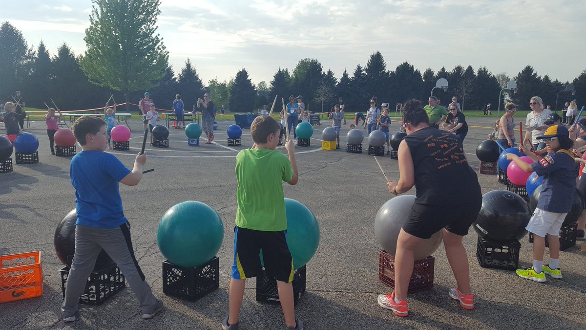 kristinaoland's tweet photo. Thanks to @tall_kelly for rocking out the cardio drumming and for all the families who helped bring this to Jefferson! #sendofftosummer #pta https://t.co/JWPPb1ialj