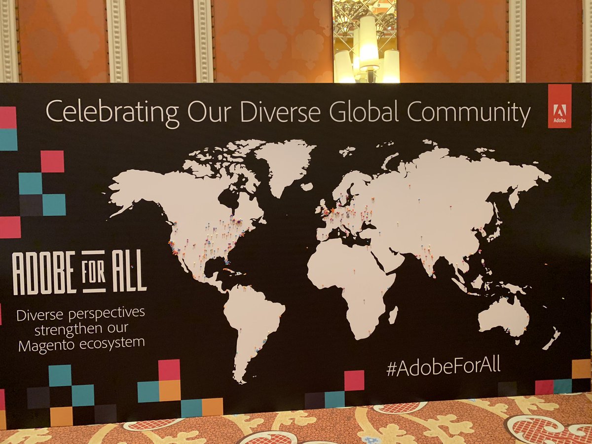 di_pola's tweet image. This was the last picture of the #AdobeForAll map at #MagentoImagine, look at it, don’t you see all the opportunities still available? This is just the beginning, not the end.