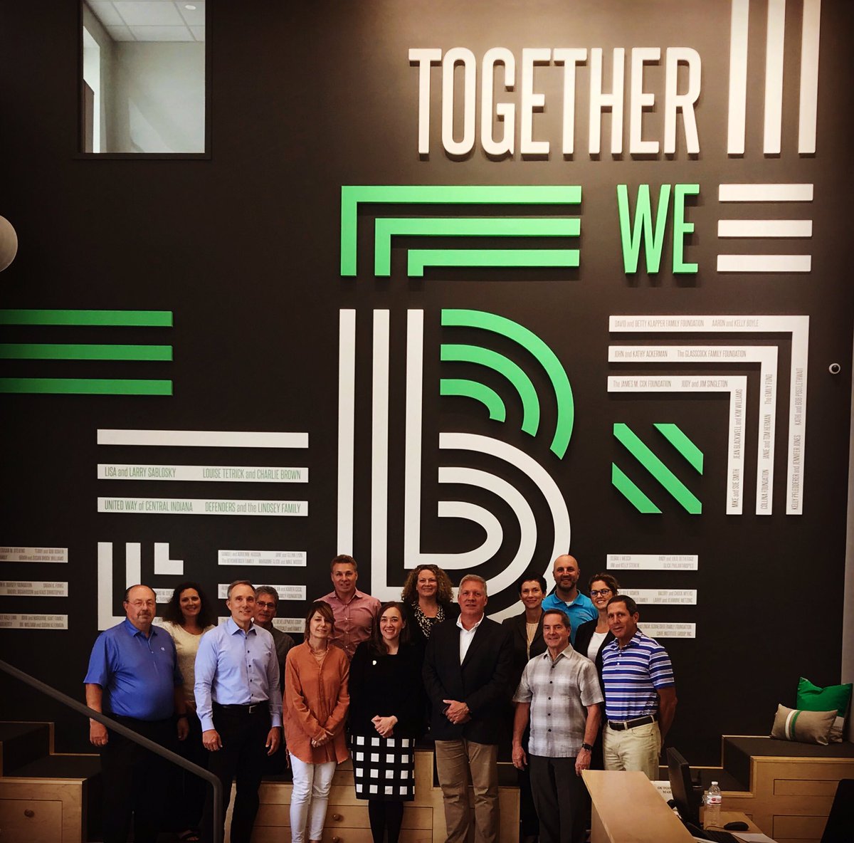 BigBroBigSisIND's tweet image. Today was the first Board of Directors meeting in our new office! We were excited to spotlight our project partners from @CapitolConstruc, @COREplanIN, and @RowlandDesign at the meeting. We also recognized our RISE Campaign Cabinet and Building Committee members. 💚