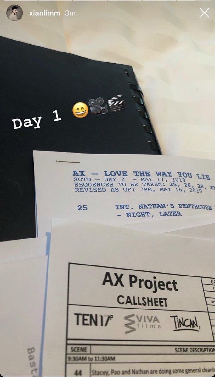 UnifiedKimXian's tweet photo. Good Luck Xian!! Day 1 on the set of his new movie with Alex Gonzaga. π#AXMovie #LoveTheWayYouLie https://t.co/chkPx8XyXF