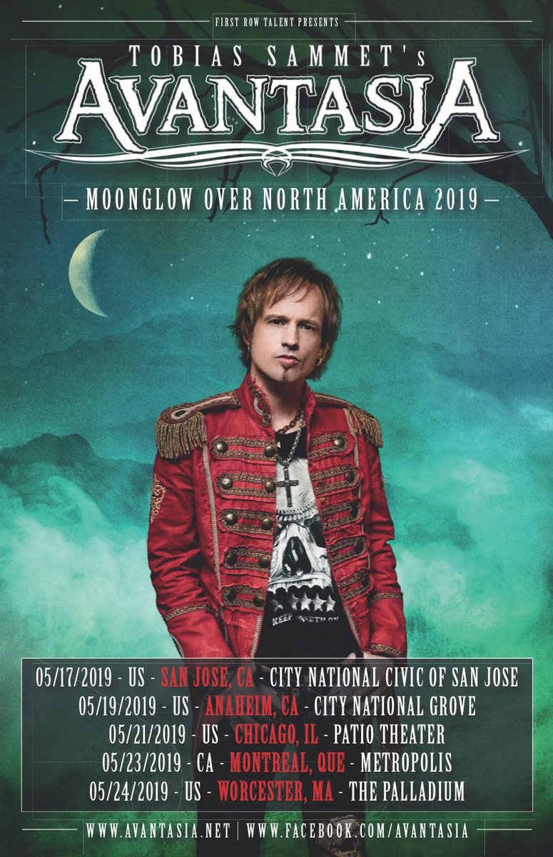 The wait is finally over! #TobiasSammet's @_Avantasia have arrived and will perform select shows in the US and Canada in support of the new album, #Moonglow. #AVANTASIA dates and tickets available at: tobiassammet.com/eng/tour.php
