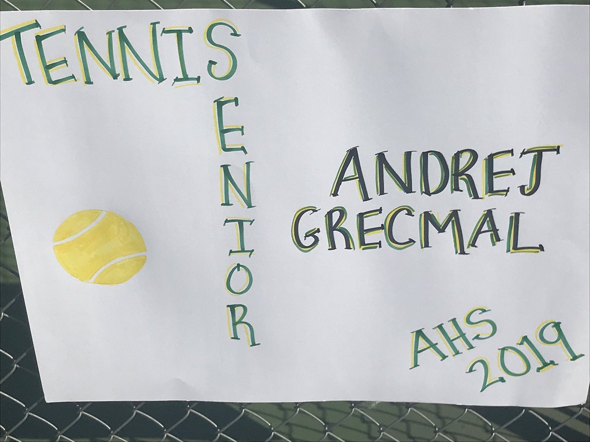 Andrej swinging the racquet for <a href="/ShwaubyTennis/">Ashwaubenon Tennis</a> ! #rolljags