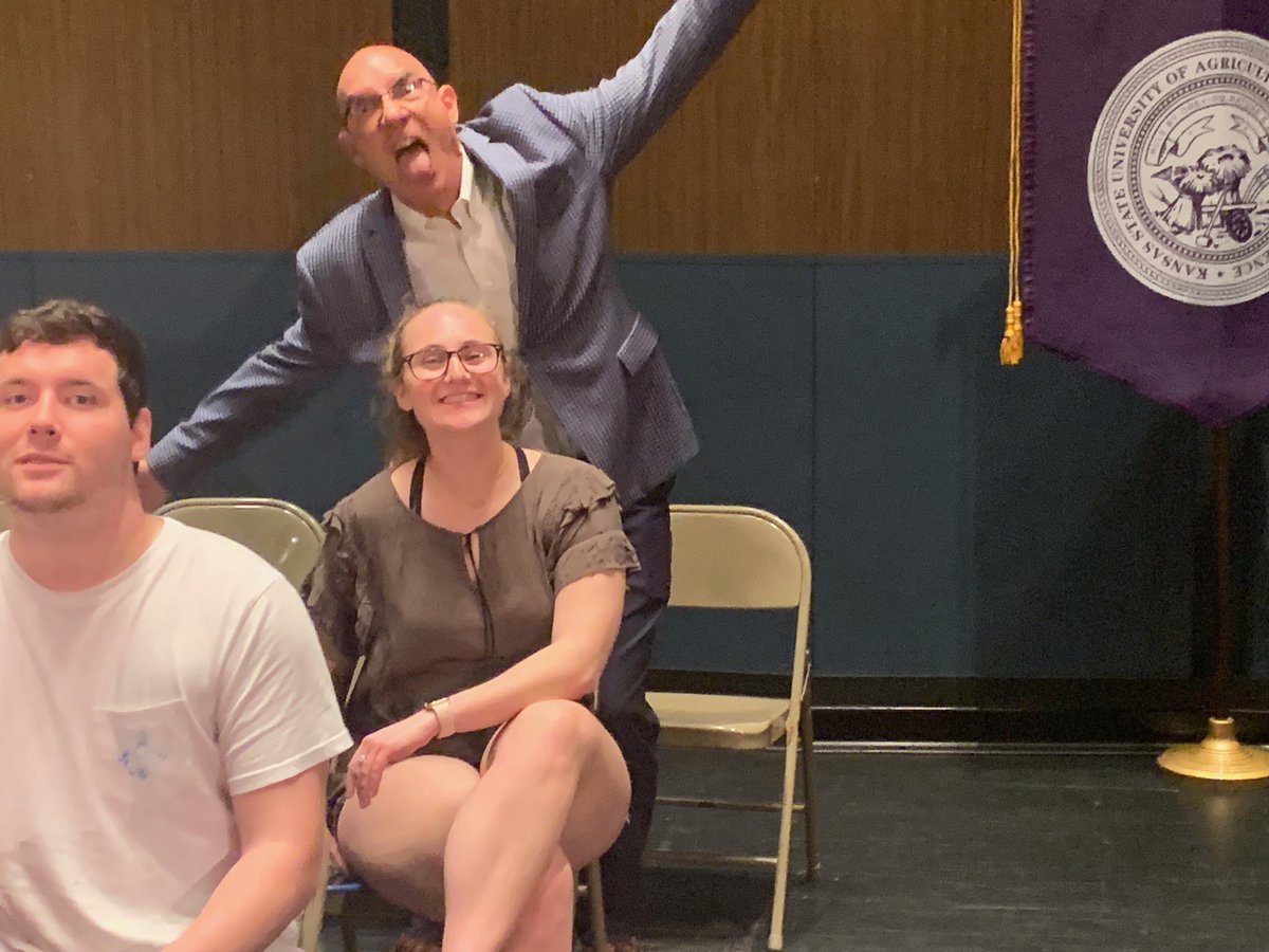 APDesignKState's tweet photo. One rehearsal photobomb deserves another! Congratulations grads! https://t.co/l2DA5Dvywr