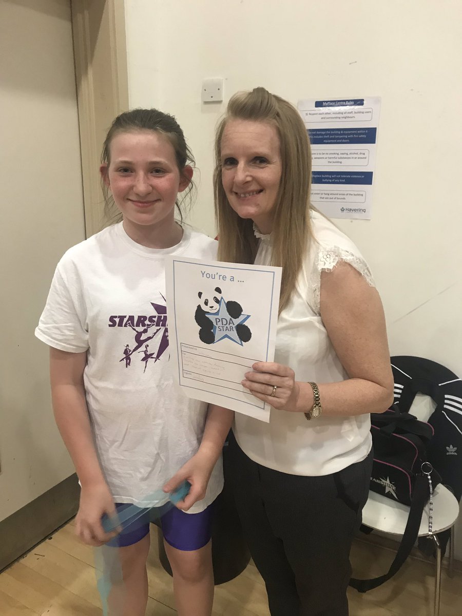 annasaund's tweet photo. Emily's PDA award for her fab dance teacher. She's supported and nurtured her for years and anyone who knows us knows what an amazing difference dance has made to Ems life. Alison has made that happen. #PDAstar #PDAaward https://t.co/Dck5je1SZS
