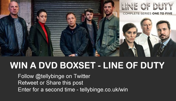 tellybinge's tweet photo. #WIN a BOXSET DVD copy of @LINE_OF_DUTY - SERIES 1 to 5

enter now, follow @tellybinge &amp; retweet 
double enter at https://t.co/YZWhZ0dAF8  
#free #giveaway #comp #lineofduty @jed_mercurio @acorndvd @worldprods @rochendasandall https://t.co/9qnHRfnc1i