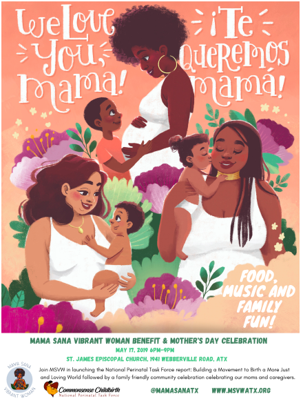 everymomcounts's tweet photo. Att Austin: Join @mamasanatx & our grantee @JennieJoseph tomorrow for the launch of their maternal justice report & community Mother's Day celebration! You can also follow on fcbk/twitter! Learn more: https://t.co/JxqT4QQem0
#SavingLives
#MaternalJustice
#PerinatalTaskForce https://t.co/nZmAfe7BjC