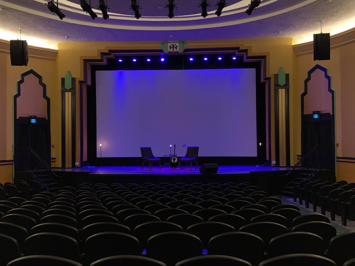 audiogeek71's tweet photo. Rehearsal is done and waiting for show time at the Westdale Theater for the Creative Soul series with Ian Thomas and Murray McLauchlan. https://t.co/057da6ejgj