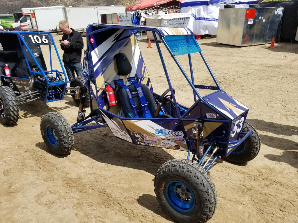And here's Bobcat Motorsports newest car, number 53! This baja car will be competing in baja SAE california over the weekend.