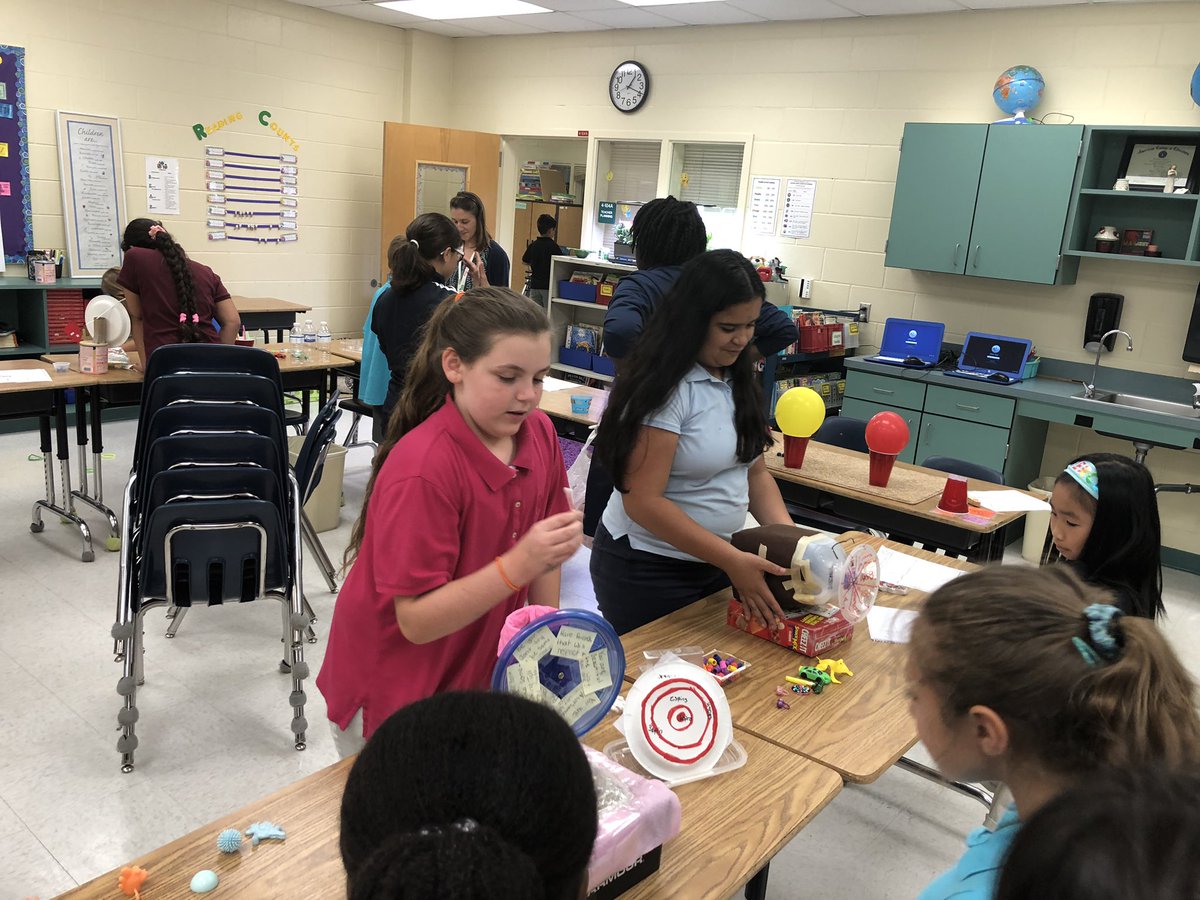 mrs_fortman's tweet photo. More fun with our Recycled STEM Carnival games thank you @MrsFaur for for a great Carnival. @CESCorkyBear https://t.co/GxR7upAITc