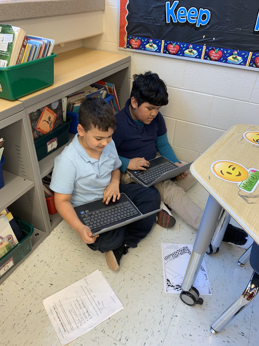 A good and productive afternoon as these third graders worked together on their google slides for social studies after finishing day 3 of state testing.