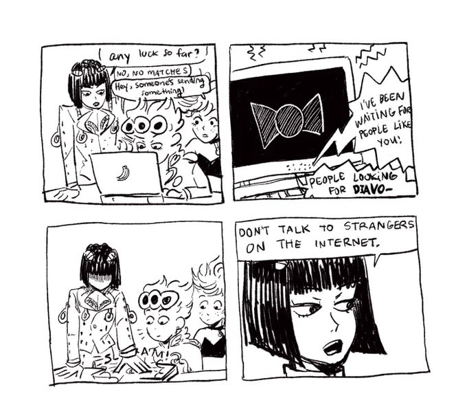 this was whatthe comic was supposed to be originally before i wrote pee pee head. Bruno advocates online safety 