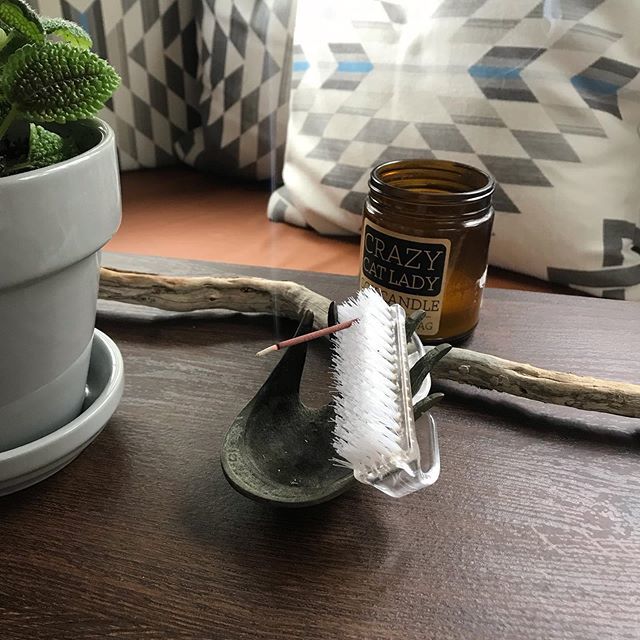 When you live in a tiny rig, everything you own has to have multiple uses! Good thing my nail brush is also a great incense holder. 🥴 .
.
.
.
#traveler #tinyhouse #livingontheroad #diy #anthrohome #thisishowiroll bit.ly/2WOJXqS