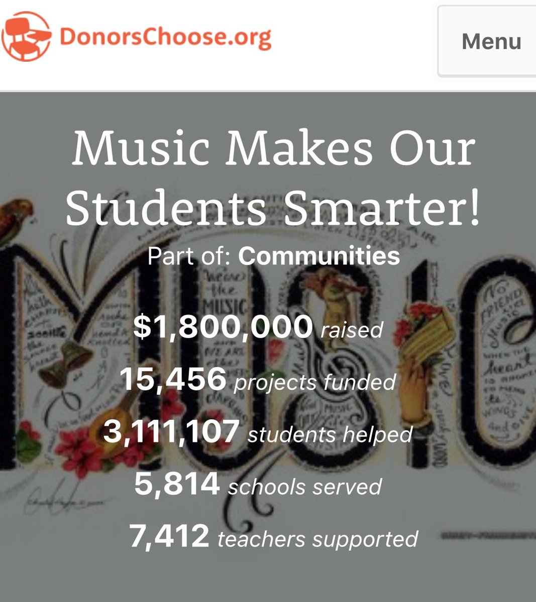MMOSSGivingPage's tweet photo. Thank you to the A-M-A-Z-I-N-G donors/teachers who helped us get to this incredible number! #MusicMatters #MMOSS2Million #DonorsChoose
🎶💙🎶 https://t.co/suGDpSCh0u