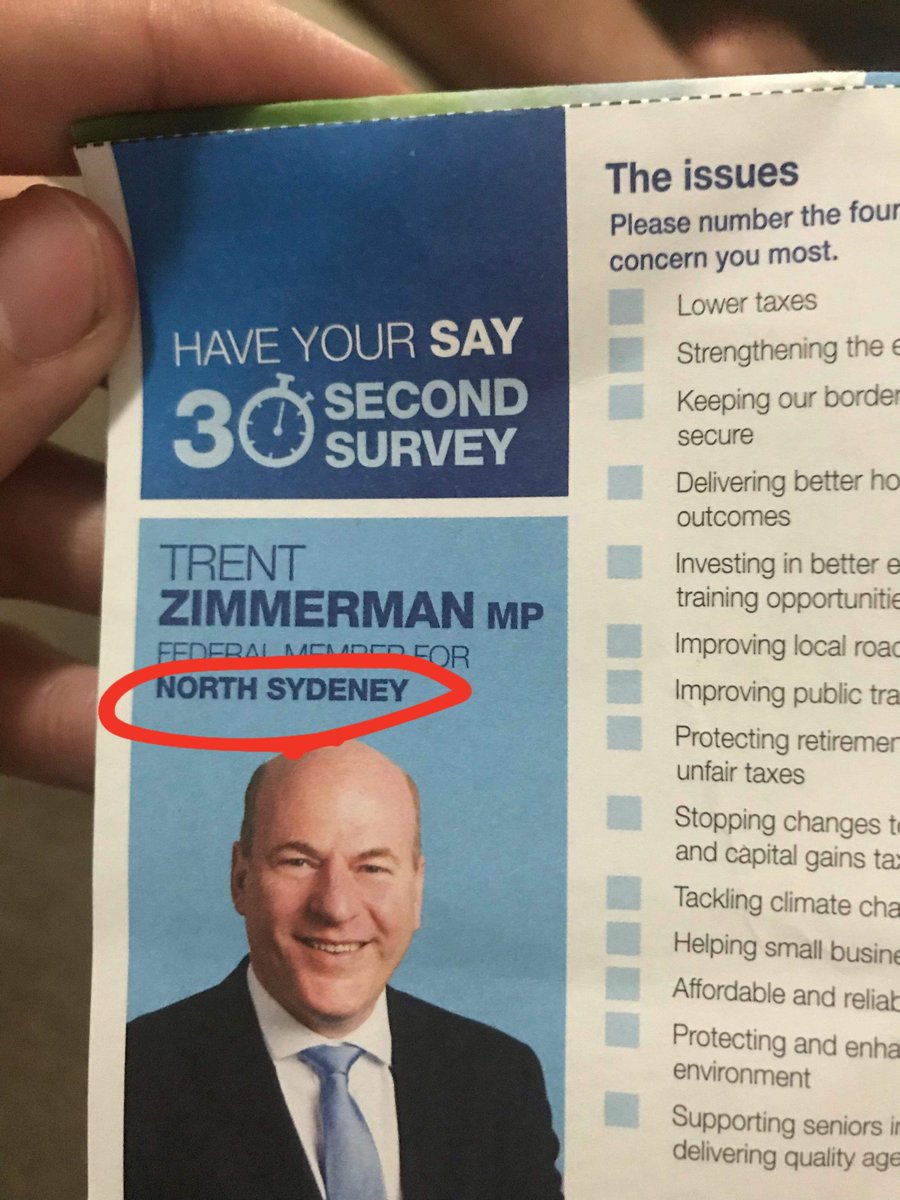 Vote 1 a candidate who can type "North Sydney" correctly AND proofread.

That's me!

#auspol