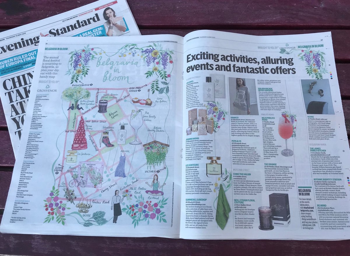 Very excited to be in tonight’s ⁦⁦@EveningStandard⁩ feature on #BelgraviaInBloom 😃 Loving our special ⁦@BarentszGin⁩ cocktail for the week 😃 #cocktail #cocktailmasterclass #ecclestonyards