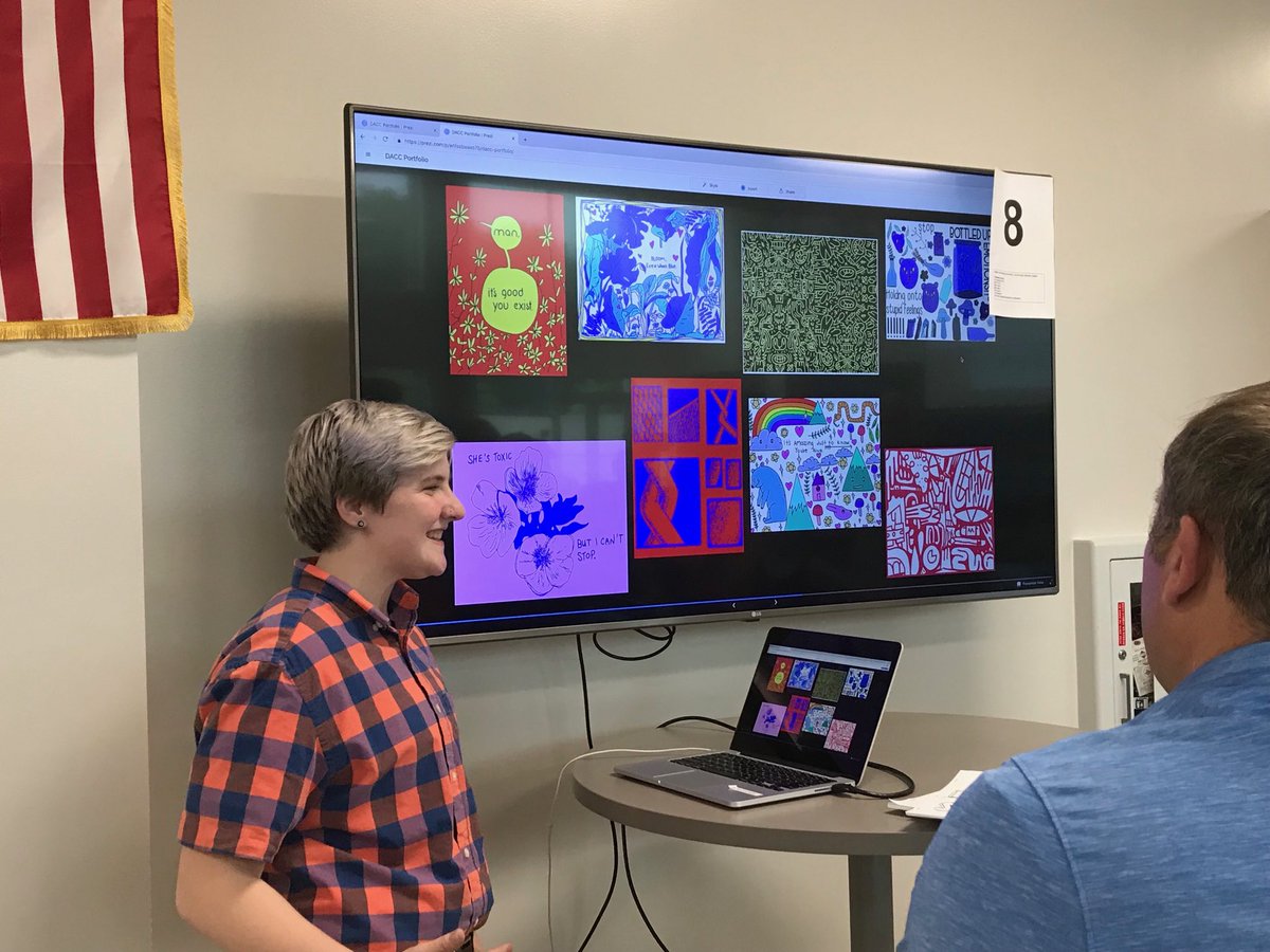The Digital Design Senior showcase #GreatJobJill #AmazingWork ⁦<a href="/DelawareAreaCC/">DelawareCareerCenter</a>⁩ ⁦<a href="/coachGdesign/">Josh Gallagan</a>⁩ ⁦<a href="/heather_pitzer/">Heather Pitzer</a>⁩