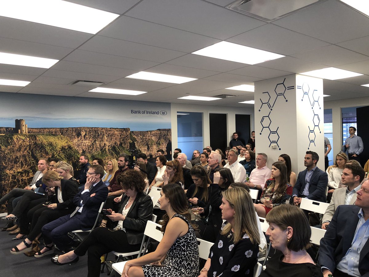 Full house <a href="/bankofireland/">Bank of Ireland</a> NYC for <a href="/digitalirish/">Digital Irish</a> fireside chat with <a href="/oranbambrick/">Oran B</a> and Mike Hanrahan from @jet