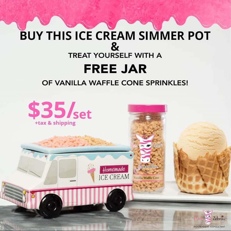 JSprinkleBar's tweet photo. We are celebrating Paisley’s Birthday by giving you a FREE Jar of exclusive Vanilla Waffle Cone Sprinkles and a sample of Mango Guava Sprinkles (zero-calories included) when you buy her oh-so-cute Ice Cream Truck Simmer Pot! $35 🇺🇸/$43.75 🇨🇦 

Shop Here👇
https://t.co/aHR4zlFnaB https://t.co/UNdKLB3hz0