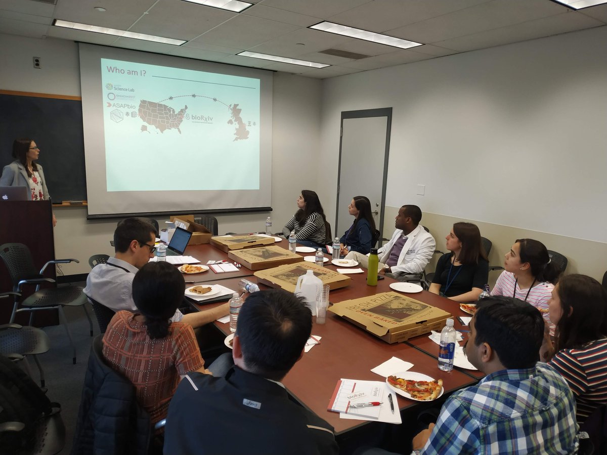 pranea's tweet photo. Hosting @HindleSamantha for @MtSinaiPostdocs writing group. Filling the knowledge gap about preprints with fellow postdoc #ASAPbio #preprints https://t.co/aG7Q0Y7TS1