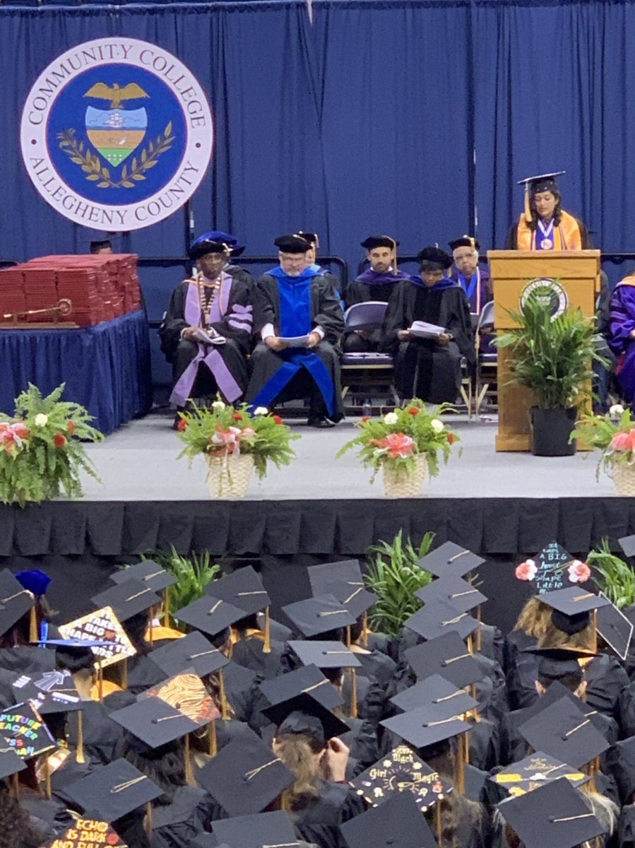 CCAC's tweet photo. "Tonight, our graduation is evidence that like me you didn’t settle for less. You continued to climb to succeed. You didn’t lose sight of your goal. You have seen what you can do." #CCAC student speaker Surbhi Sharma #CCACgrad https://t.co/tjdXUBrWLe