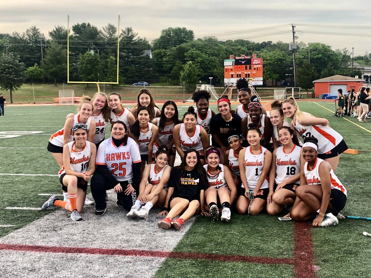 Big win for <a href="/HayfieldGlax/">Hayfield Girls Lax</a> in the first round of the Occoquan Region tournament!!!!! We play next at West Potomac on Tuesday (5/21) in the quarterfinals. GO HAWKS! 🥍🧡