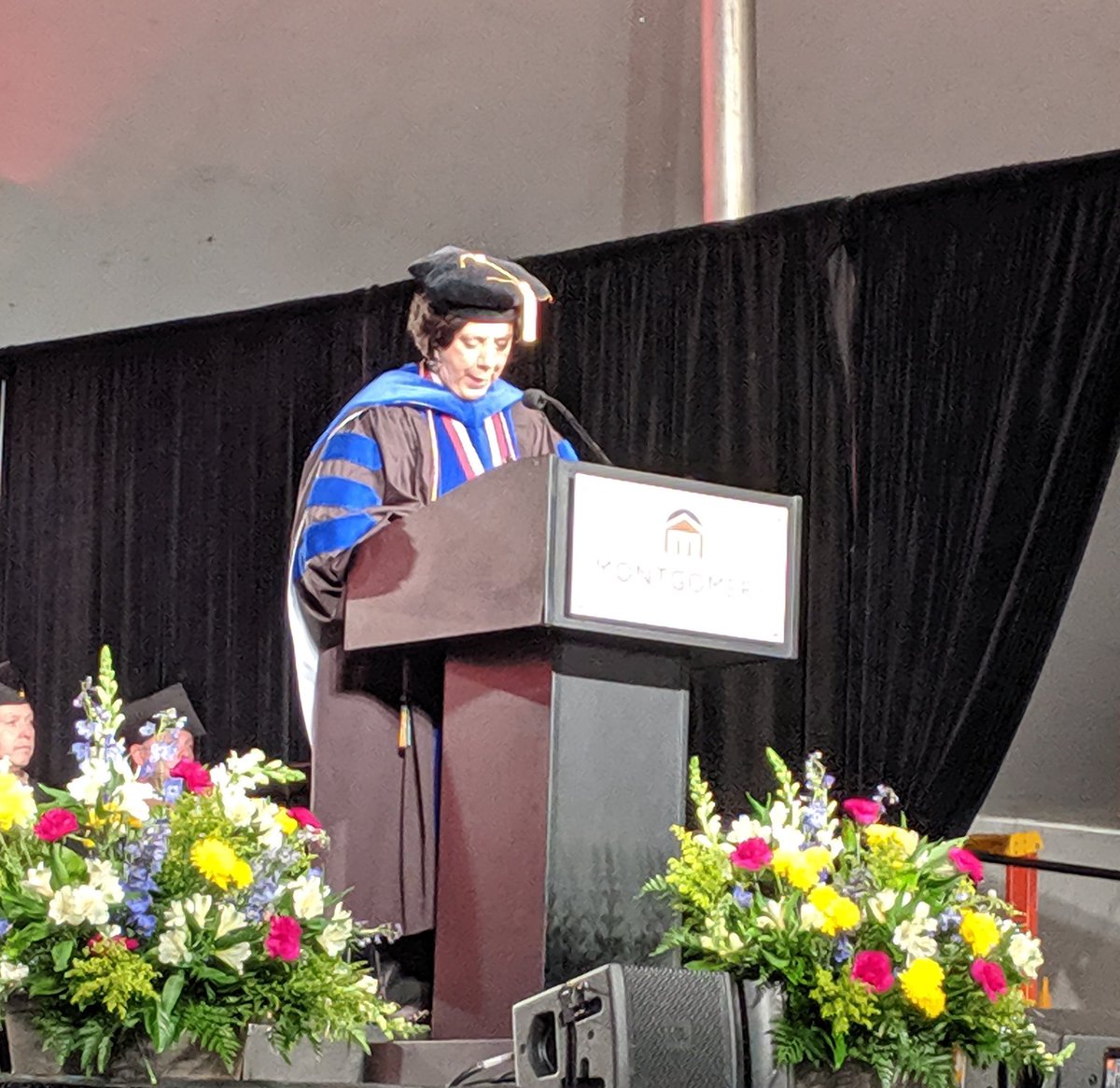 Dr. Celeste Schwartz - the definition of the #PowerofOne. Thank you Celeste! #MontcoGrad <a href="/mccc/">MontgomeryCountyCC</a>