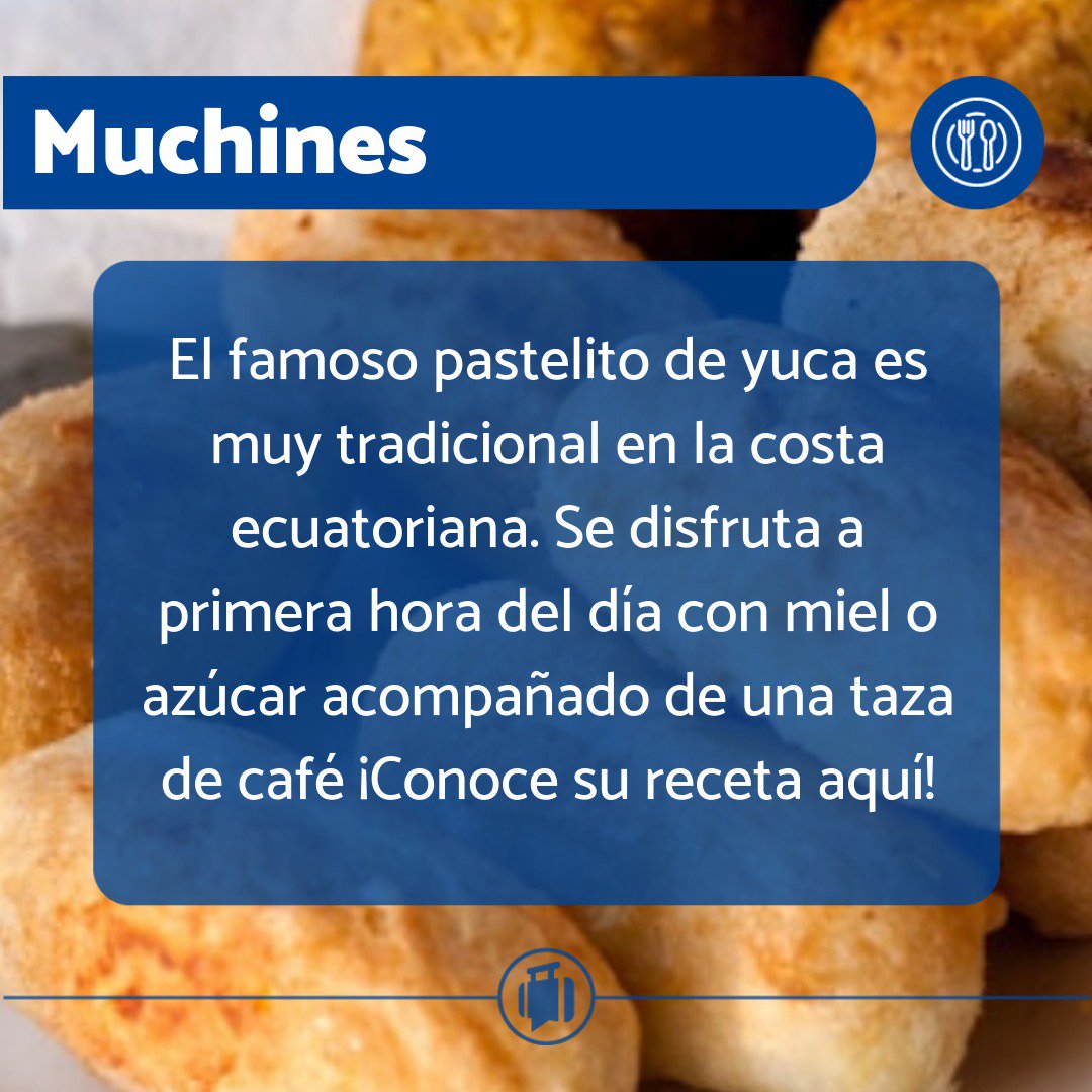 PotenciandoEC's tweet photo. 🌟 ¡El día de hoy nuestro segmento de #PaladarEcuatoriano lo protagonizan los #muchines! 🍴 Estos pastelitos a base de yuca son muy populares en el país ¡Aprende a prepararlos aquí! ⏩https://t.co/O78H50z5p1 https://t.co/iMWZZSYoT0