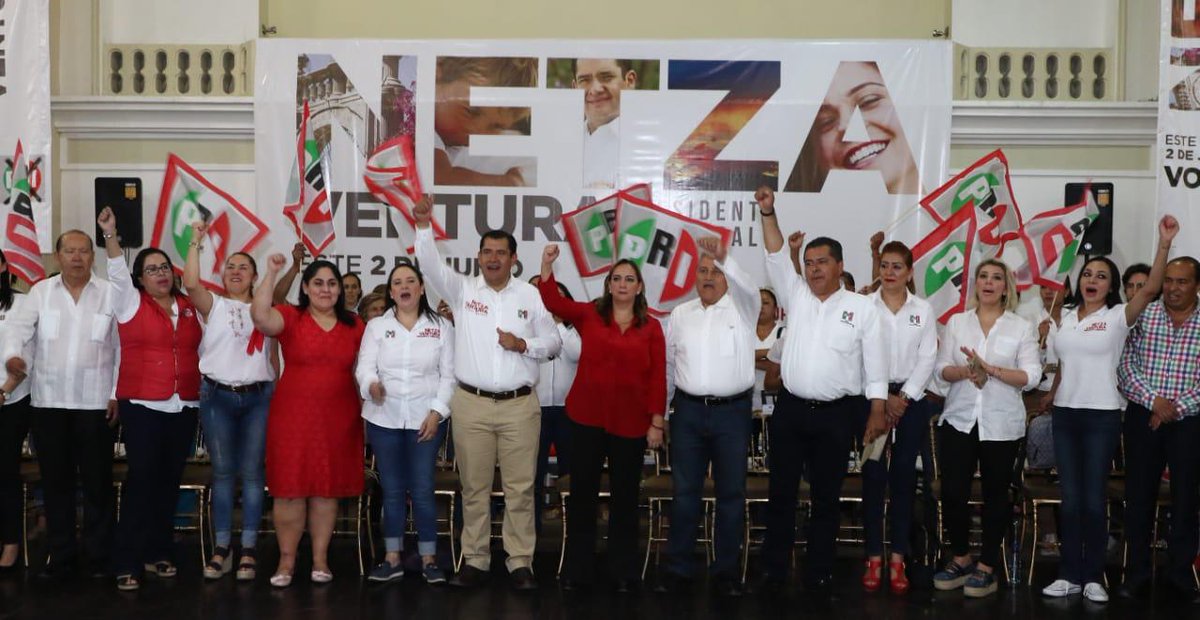 arturozamora's tweet photo. En Aguascalientes, con los candidatos, las estructuras de campañas de los 11 municipios y la dirigencia nacional, ¡a dos semanas de ganar, se siente el entusiasmo de los priistas! #RecuperemosAgs https://t.co/gjd3eOg9xS