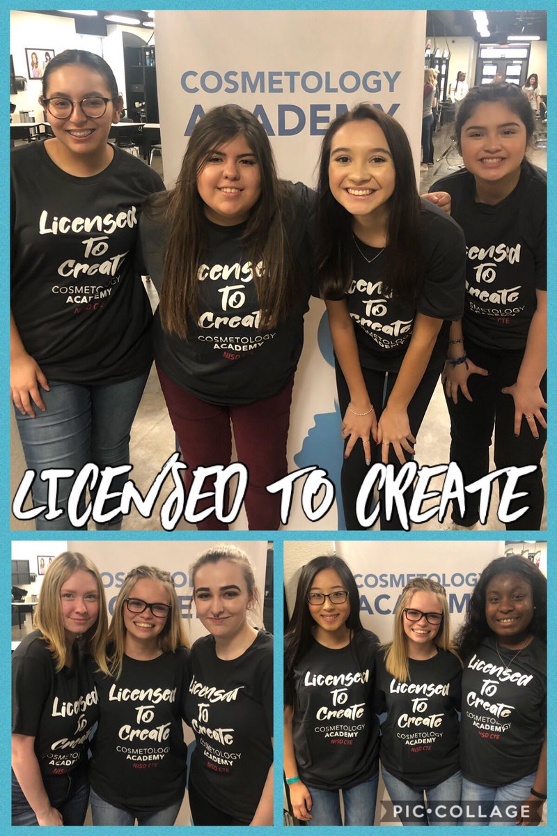 NISDCosmetology's tweet image. Loved COLLABORATING with @JenniferBecan @NisdCTE for our NEW LICENSED TEES! We are super proud to sport the finished product for the first year! ✂️15 Licensed Cosmetologists for 2019! #Proud #COS2k19 #100Percent #MyCOSBabies @JMSteeleAHS @NorthwestISD @MrsFowlerCTE @tdlrlicense