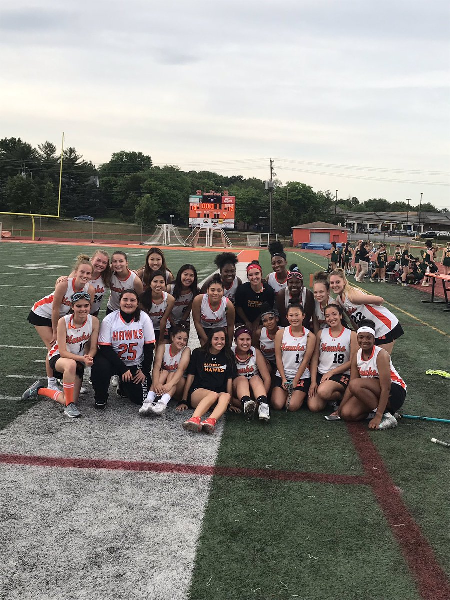Varsity Girls LAX score with 8 seconds left and WIN 13-12 in the 1st Rd of the Regional Tournament. Way to fight HAWKS!
HAWK PRIDE!
<a href="/HayfieldGlax/">Hayfield Girls Lax</a> 
<a href="/HHypesquad/">HAWK NATION</a> 
@Hawks_ABC16 
<a href="/hayfieldATC/">Hayfield Athletic Training</a> 
<a href="/HawkCounseling/">Hayfield HS Counselors & Career Center</a> 
<a href="/HayfieldSGA/">Hayfield SGA</a> 
<a href="/PrincipalGrimm/">Principal Grimm</a> 
@FCPSHayfieldSS 
@HayfieldHPE