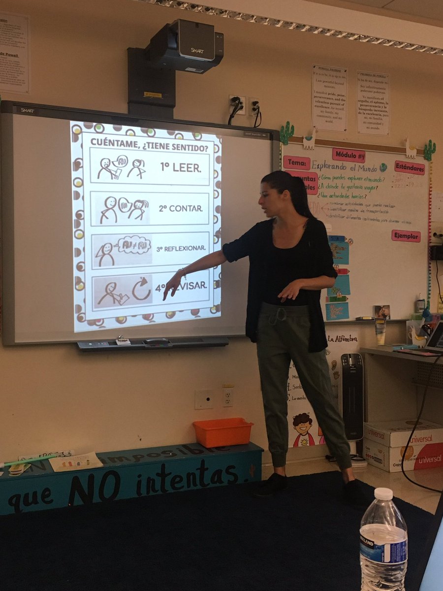 raquelmaya's tweet photo. ¡Nada mejor que escuchando a tus maestros de @Powellelem compartir estrategias de escritura! Our Spanish  language arts teachers shared writing strategies they researched and put into practice this month! @dcpublicschools @LADatDCPS https://t.co/Wfma1hjElb