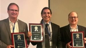 MR3 President Stan Marett (pictured at right with the 1st and 2nd place winners) takes 3rd place in Temple Bioscience District pitch competition. #diabetes #DFUs #RPM #startup #techstartup
