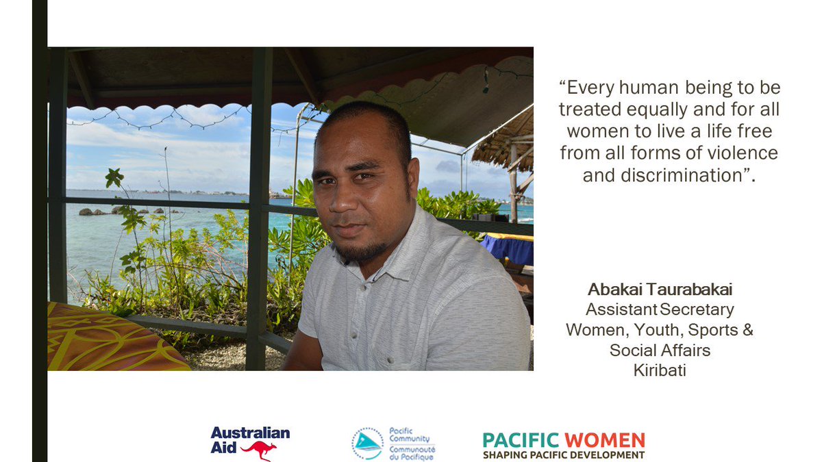 spc_cps's tweet image. Meet Abakai Taurabakai, Assistant Secretary Women, Youth, Sports and Social Welfare in #Kiribati, sharing his views on gender based violence in the Pacific.
#PGEP #PPA #genderequality #SDP