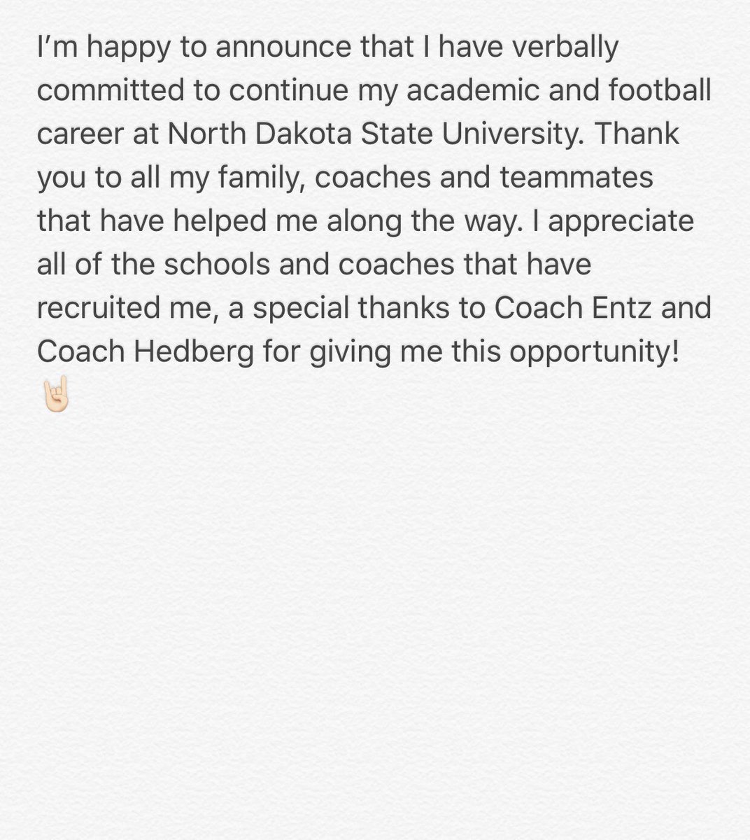 tysatter's tweet photo. COMMITTED!!!🤘🏻🤘🏻 #2020 #rollherd https://t.co/IlS2QXOmWW