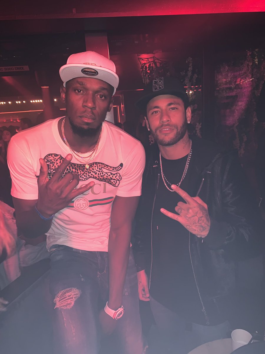 usainbolt's tweet photo. We out here!!! In Paris u know mi have to link up the top baller @neymarjr 🙌🏽 https://t.co/8YvoDB7Qwl