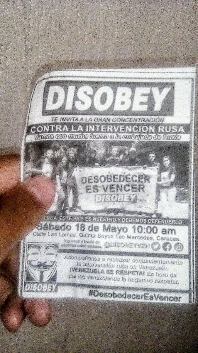 Nos vemos este sábado #RusiaFueraDeVenezuela