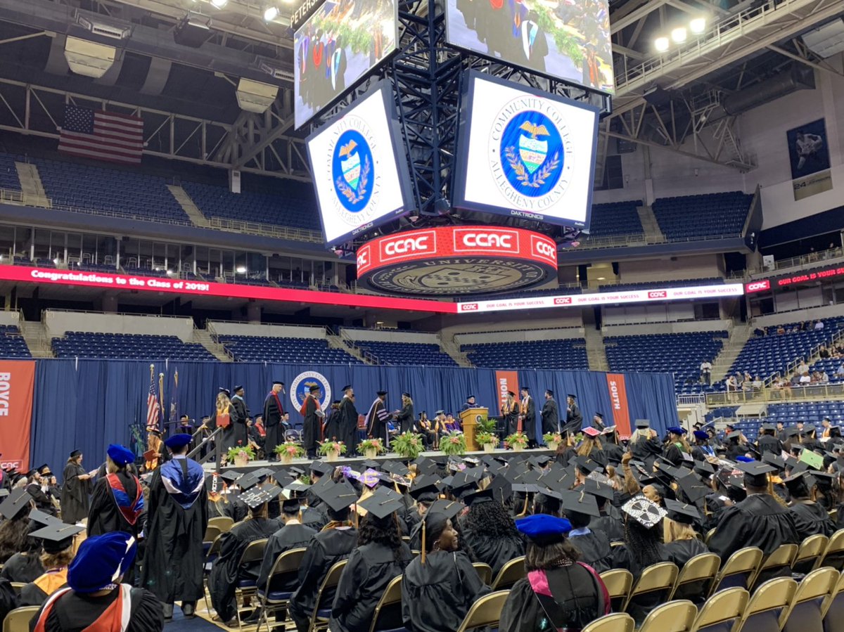 CCAC's tweet photo. The #CCAC Class of 2019 are presented with their degrees. #CCACgrad https://t.co/gsG3KXBM4T