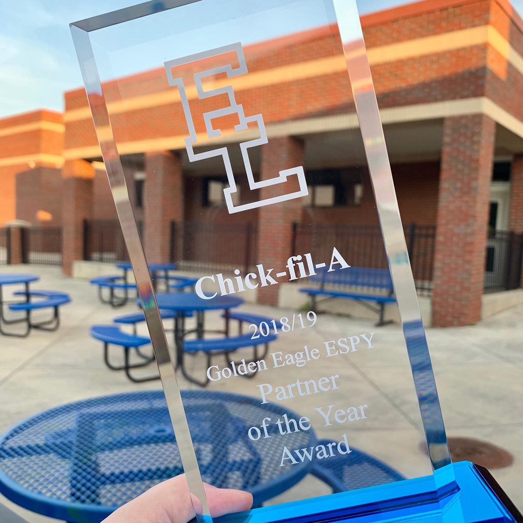 Chick-fil-A Eagles Landing (@chickfila_el) on Twitter photo We are so grateful, humbled, and thrilled to have received the “Partner of the Year” award from <a href="/ELHS_HCS/">Eagle's Landing HS</a> this evening at their Golden Eagle ESPY Awards! We thank ELHS for always allowing us to participate in every single school event they hold and for - We are so grateful, humbled, and thrilled to have received the “Partner of the Year” award from <a href="/ELHS_HCS/">Eagle's Landing HS</a> this evening at their Golden Eagle ESPY Awards! We thank ELHS for always allowing us to participate in every single school event they hold and for -