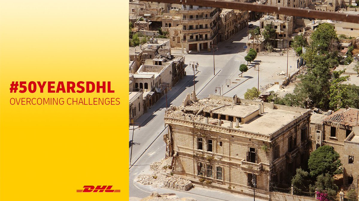 DHLGlobal's tweet image. DHL has been overcoming challenges since 1969. Despite the political turmoil in Syria, #DHL managed to retain all of their DHL Express employees, organising safe transportation for them to commute between work and home. #50yearsofDHL bit.ly/2TjmPzc