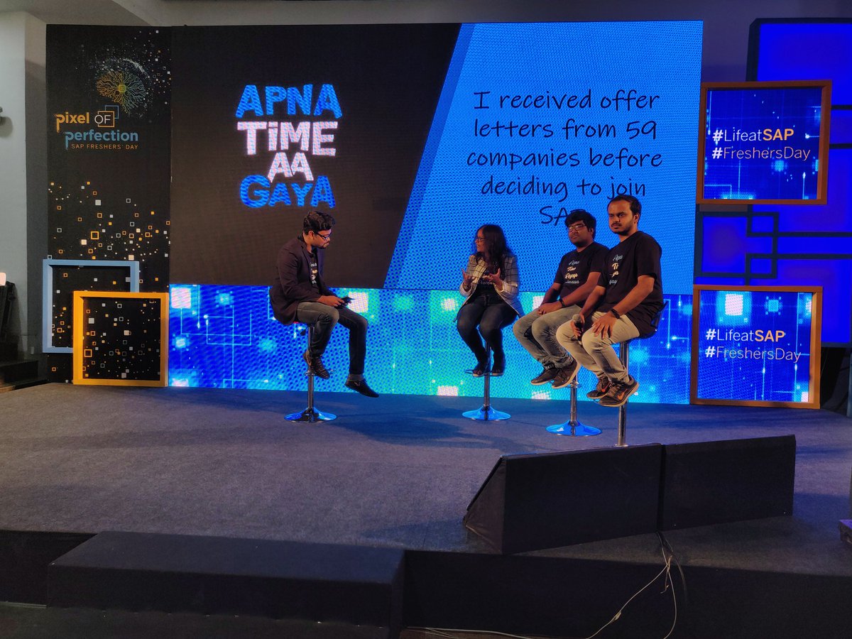 Fahadkhattal82's tweet photo. Meet our Early Talent Rockstars and know their journey at SAP 

#freshersday #iamSAP @saplabsindia https://t.co/ZyocsgZwBs
