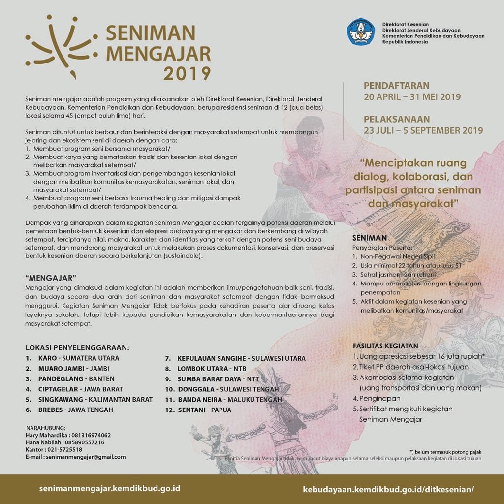 IndTalent's tweet image. Yuukk para sobat talent segera daftar mumpung masih ada waktu loh 😉 keterangan lebih lanjut bisa langsung liat di foto flayer nya yah 😊 #kemendikbud