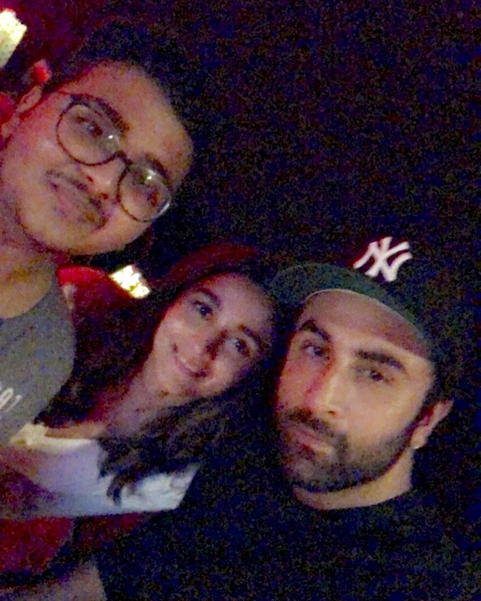 @aliaa08 and #Ranbirkapoor with a lucky fan! 💗