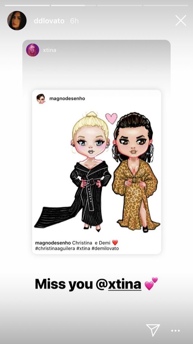 WaitinForDemiIt's tweet image. Christina e Demi da Instagram Story ❤️ #1YearAnniversaryOfFallInLine 
@xtinaIT